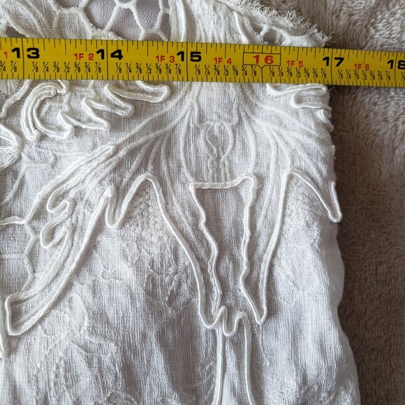 BCBG Maxazria Runway Simona Linen Silk Embroidered Eyelet Dress - Picture 8 of 13